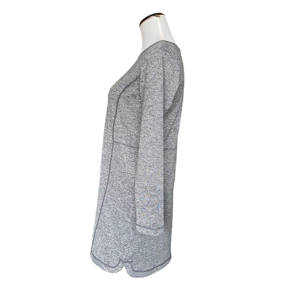 J. Jill Fit Womens Marled Shirttail Dress Size XS Gray Long Sleeve Athleisure - Picture 2 of 12
